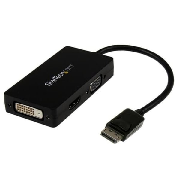 StarTech.com 3 in 1 DisplayPort Multi Video Adapter Converter - 1080p DP Laptop to HDMI VGA or DVI Monitor or Projector Display (DP2VGDVHD) - video co