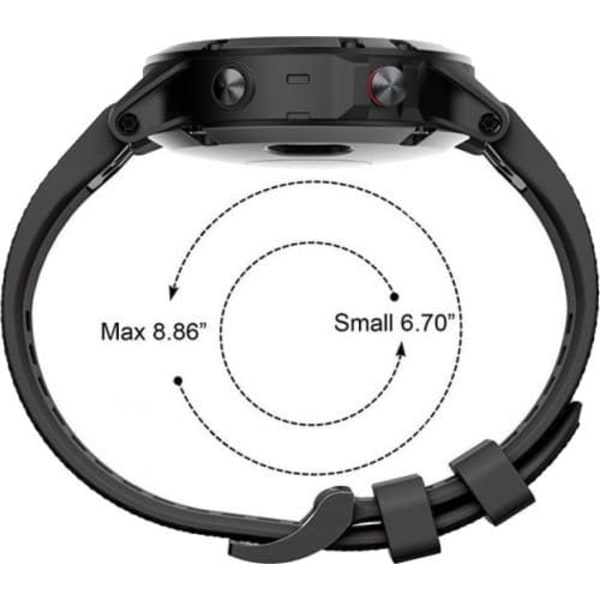 Tech-Protect watch strap Smooth Garmin fenix 5/6/6 Pro 22mm, black