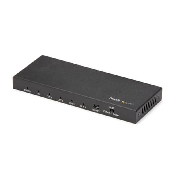 StarTech.com HDMI Splitter - 4-Port - 4K 60Hz - HDMI Splitter 1 In 4 Out - 4 Way HDMI Splitter - HDMI Port Splitter (ST124HD202) - video/audio splitte