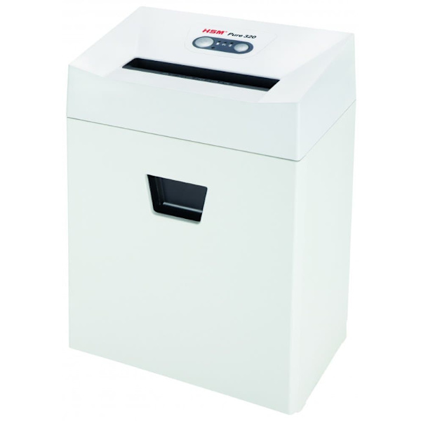 HSM Pure 320 paper shredder Particle-cut shredding 23 cm White
