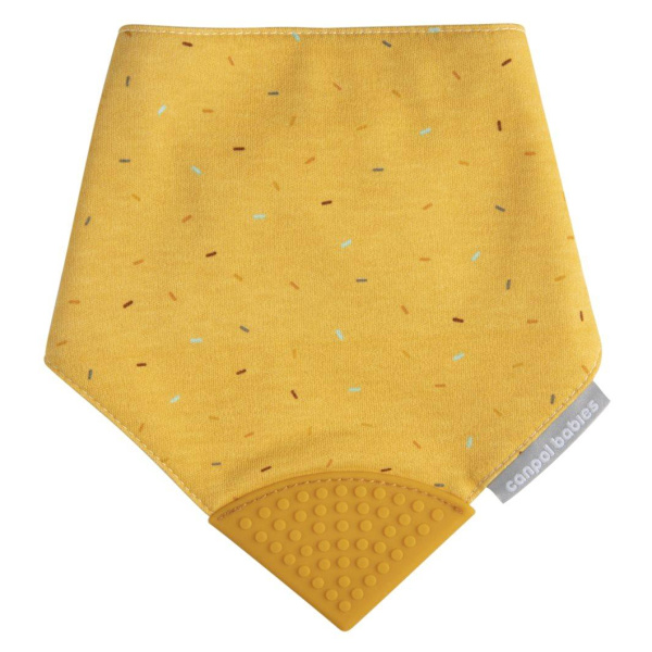 CANPOL BABIES cloth bib with teether, 26/902_yel