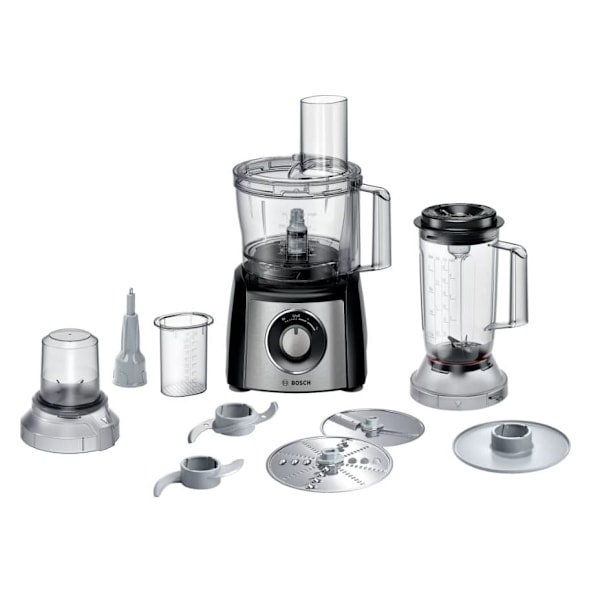 Bosch | Food Processor MultiTalent 3 Plus | MCM3PM386 | 900 W | Number of speeds 2 | Bowl capacity 2.3 L | Black/Stainless steel
