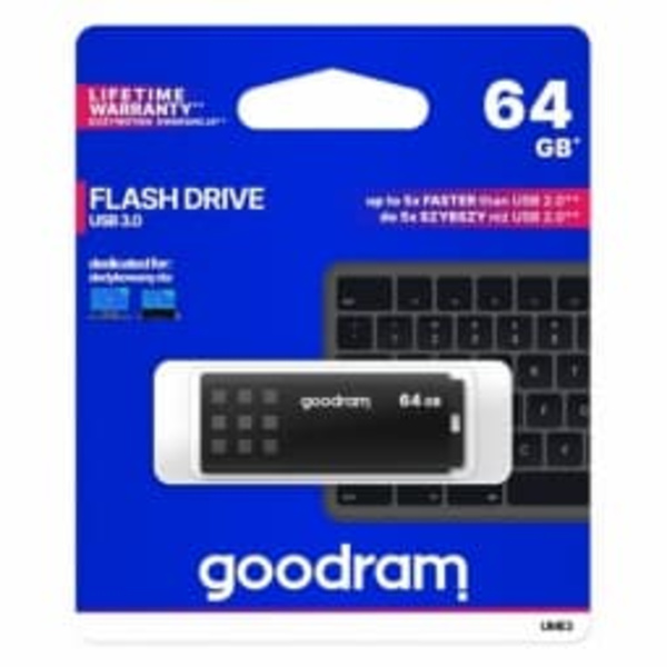 Goodram UME3 USB flash drive 64 GB USB Type-A 3.0 (3.1 Gen 1) Black Sort