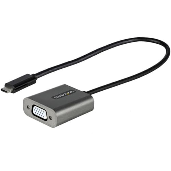 StarTech.com USB C to VGA Adapter, 1080p USB Type-C to VGA Adapter Dongle, USB-C (DP Alt Mode) to VGA Monitor/Display Video Converter, Thunderbolt 3 C Vit