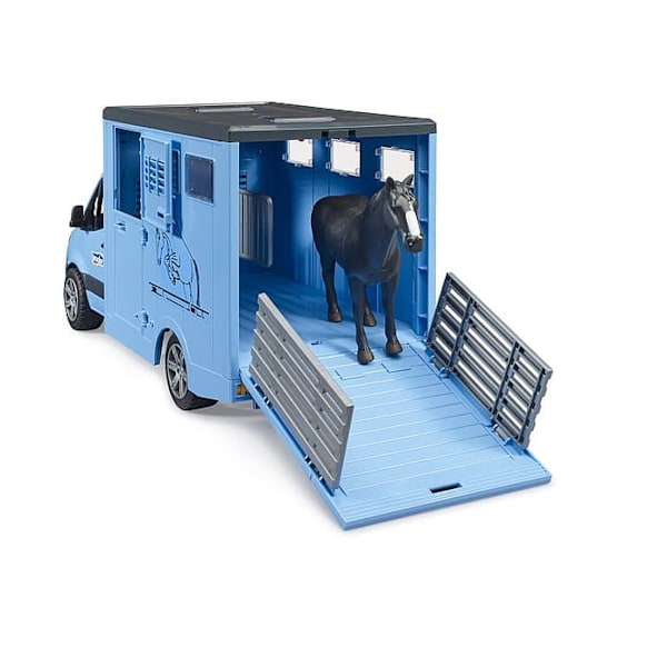 BRUDER MB Sprinter Animal Transporter with 1 horse, 02674