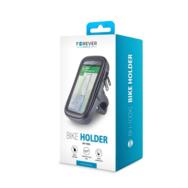 Forever phone bike mount BH-100XL, black Sort