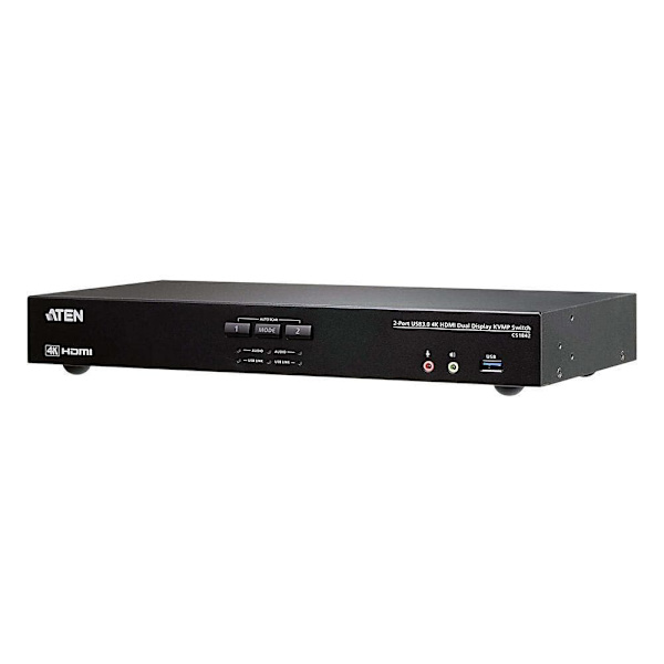 ATEN CS1842 2-Port USB 3.0 4K HDMI Dual Display KVMP Switch - KVM / audio / USB switch - 2 ports