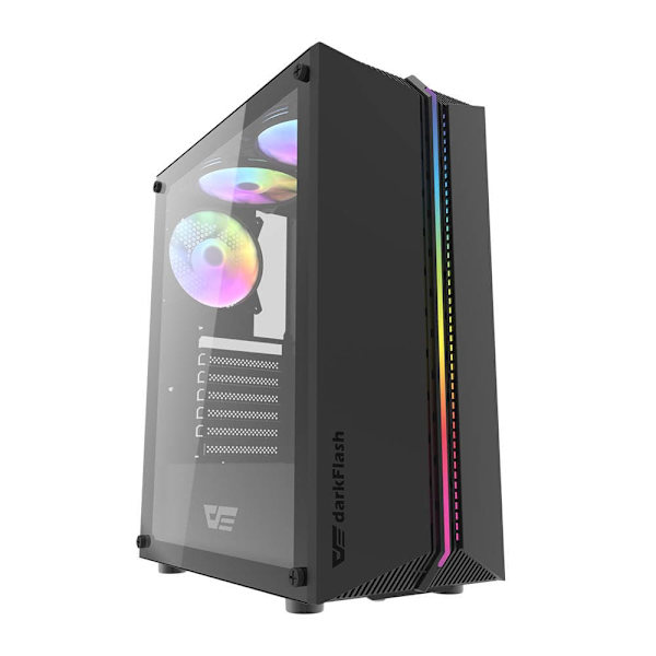 Computer case Darkflash DK151 LED with 3 fan (black) Sort