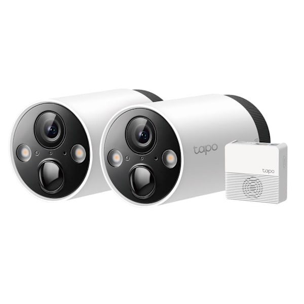 TP-Link Tapo Smart Wire-Free Security Camera System, 2-Camera System Hvit