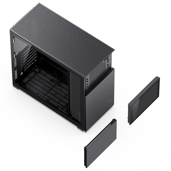 Jonsbo D41 Screen ATX Case, Tempered Glass - black