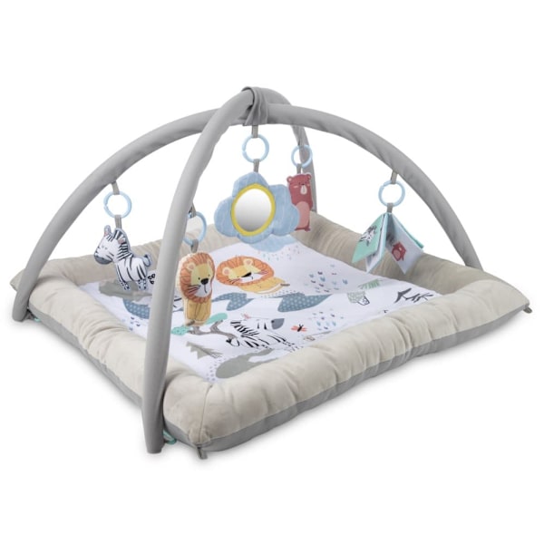 CANPOL BABIES Plush educational play mat with arches for children 0+ mėn., SAFARI, 81/101