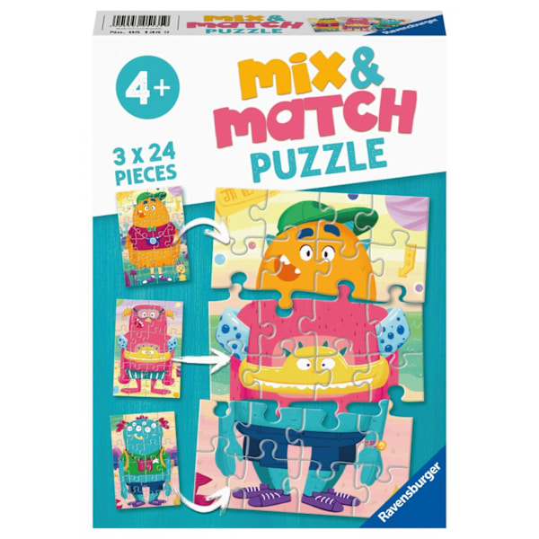 RAVENSBURGER puzzle Mix-up Monsters, 3x24pcs., 05135