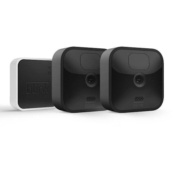 Amazon security camera Blink Outdoor 2, black Sort, Hvid