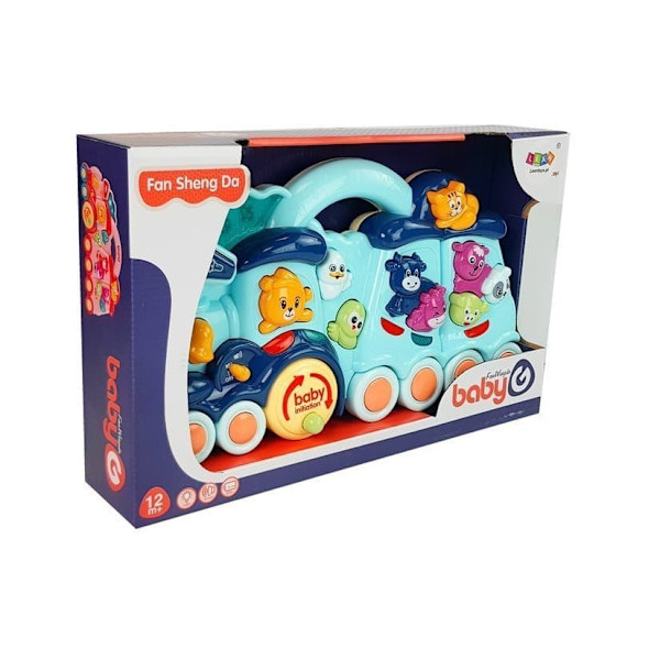 Kids Interactive Toy Locomotive Animal Sounds Blue