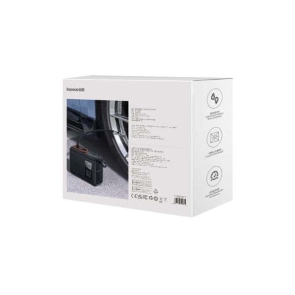 COMPRESOR AUTO Baseus Mega EnergyPump, baterie 6000mAh/22.2Wh, display LED, presiune maxima 3.5 bar, negru (timbru verde 0.80 lei) "CRCQ000001"  - 693