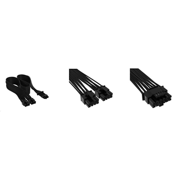 Corsair 600W Gen5 Black - 12VHPWR PSU Cable Sleeved
