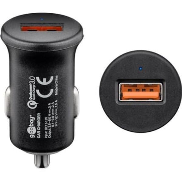 Goobay | Quick Charge QC3.0 USB car fast charger | USB 2.0 Female (Type A) Sort