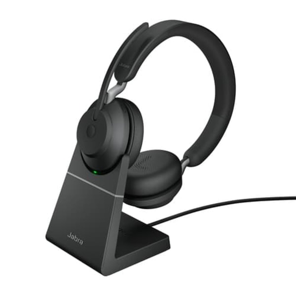 Jabra Evolve2 65, Link380c UC Stereo Stand Black