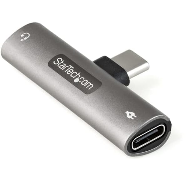 StarTech.com USB C Audio & Charge Adapter, USB-C Audio Adapter w/ 3.5mm TRRS Headphone/Headset Jack and 60W USB Type-C Power Delivery Pass-through Cha