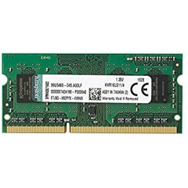 Kingston 4GB (1 x 4 GB) DDR3L 1600MHz CL11 ValueRAM Green SODIMM