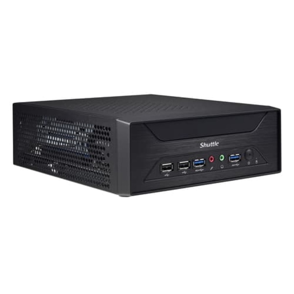 Shuttle XPC slim Barebone XH510G - S1200, Intel H510, 1xDP, 1xHDMI, 1x PCI-E 16X, 1x LAN, 1x 2.5", 2x M.2, 24/7 permanent operation Sort
