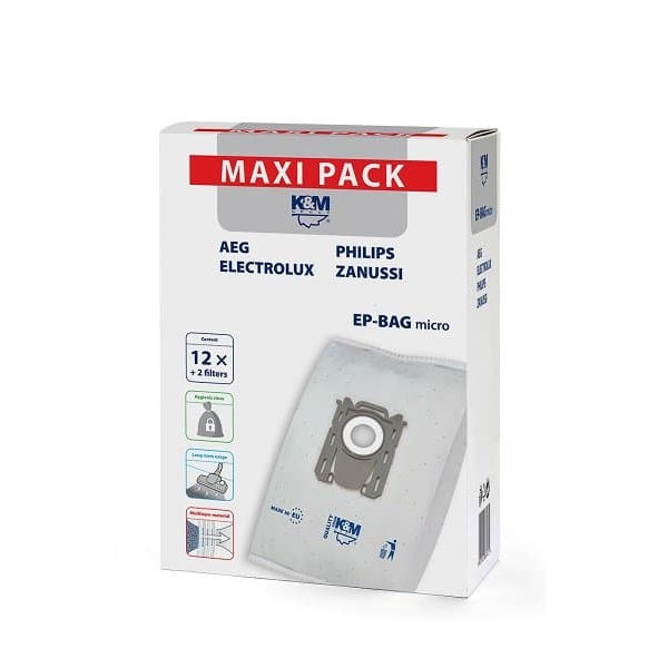 Worki do odkurzacza 12 + 2  EP-BAG micro MAXI PACK