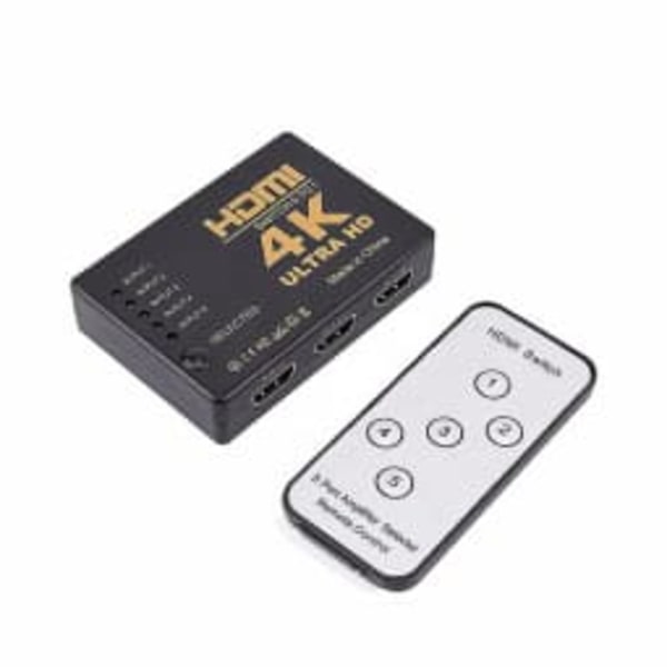 RoGer HDMI 4K High Speed Splitter 5 HDMI inputs / Remote Controller / Infrared Cable