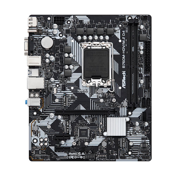 ASROCK MB Desktop B760M-HDV/M.2 D4 (S1700, 2x DDR4, 1x PCIe 4.0 x16, 2x PCIe 3.0 x1, 1x Hyper M.2 PCIe Gen4x4, 1x M.2 Ultra Gen3x4, 4x SATA3, 1x USB-C