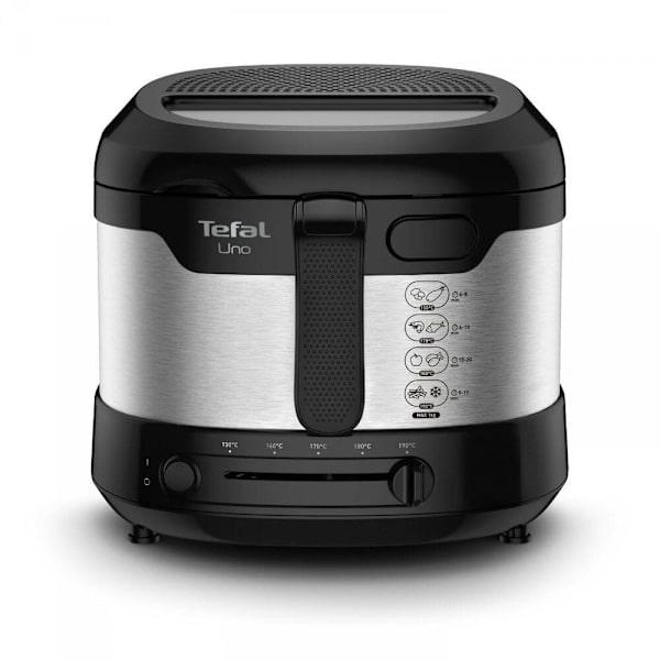 Tefal Uno FF215D Single Stand-alone 1600 W Deep fryer Black, Stainless steel Sort, Rustfritt stål