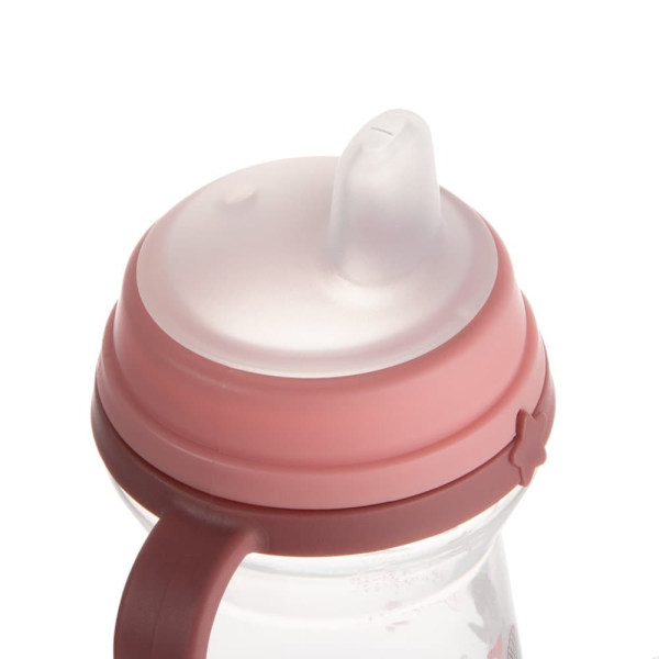 CANPOL BABIES Cup with Silicone Spout, FirstCup BONJOUR PARIS, 6m+, 150ml, pink, 56/612_pin
