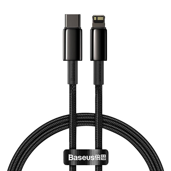 CABLU alimentare si date Baseus Tungsten Gold,Fast Charging Data Cable pt. smartphone,USB la Lightning 20W, braided,2m rezistent zgarieturi,negru "CAT