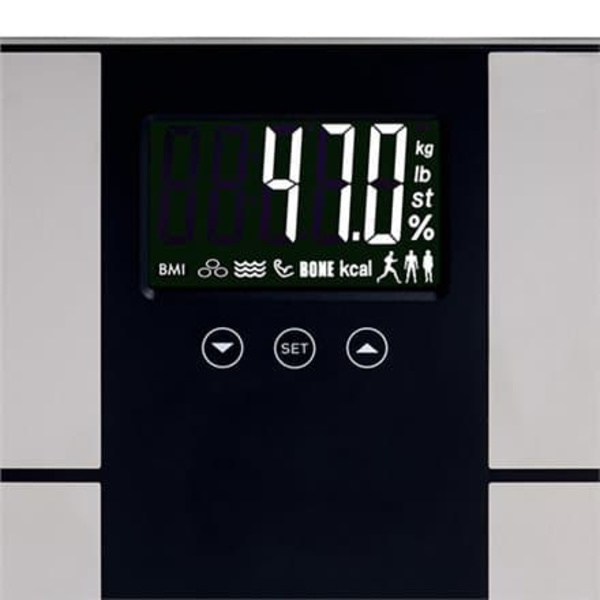 Adler | Bathroom scale with analyzer | AD 8165 | Maximum weight (capacity) 225 kg | Accuracy 100 g | Body Mass Index (BMI) measuring | Stainless steel