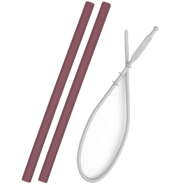 MINIKOIOI weighted straw cleaning brush set FLEXI, 2 vnt., Velvet Rose, 101110006