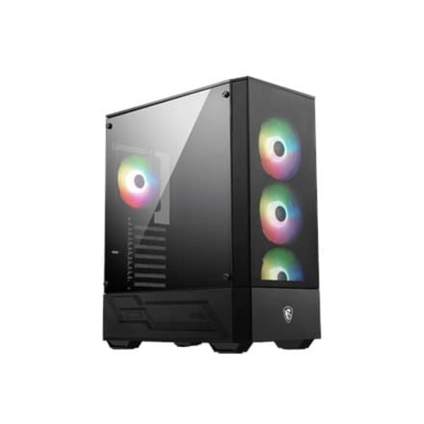 MSI MAG Forge 112R Midi Tower Black, Transparent Sort, Transparent