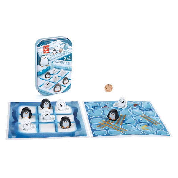 HAPE 2 in 1 games Tic Tac Toe/ Snakes & Ladders, E0478A