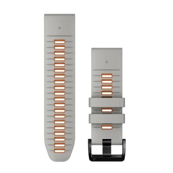 Garmin QuickFit 26 Watch Strap, Fog Gray/Ember Orange