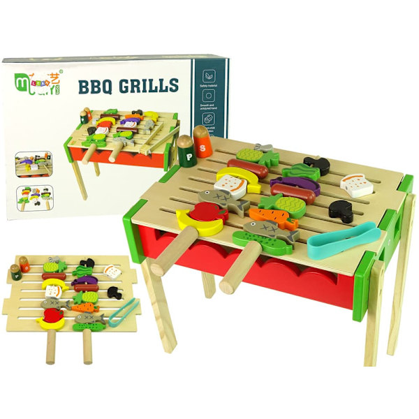 Wooden Grill Accessories Barbecue Skewers Grilling Baking