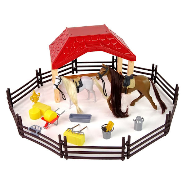 Set Farm Stable Figures Combing Horse Accessories
