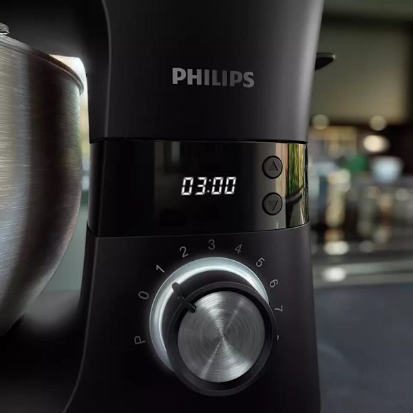 Philips Series 7000 Kitchen Machine HR7962/21, 5.5L Bowl, 8 speed settings, blender accessory, mincer accessory, 1000W