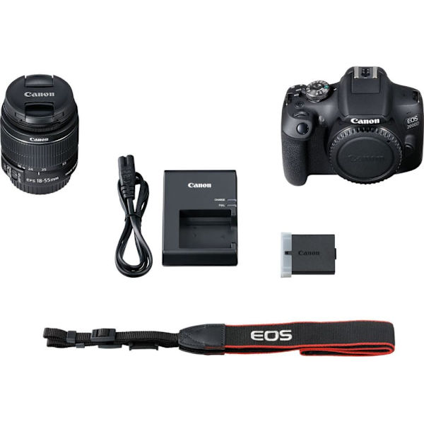 Canon | SLR Camera Kit | Megapixel 24.1 MP | ISO sensitivity (max) 12800 | Display diagonal 3.0 " | Wi-Fi | Video recording | APS-C | Black