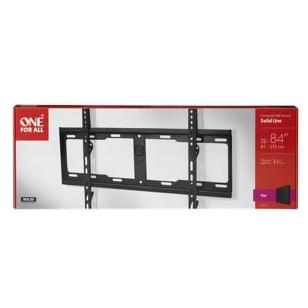 Universal TV Wall Mount ONE FOR ALL SOLID FLAT, VESA 600 GLOBAL / WM4611 Sort