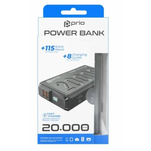 Prio Power Portable Power Bank 22.5W SCP/ 20W PD / QC3.0 / 20000 mAh