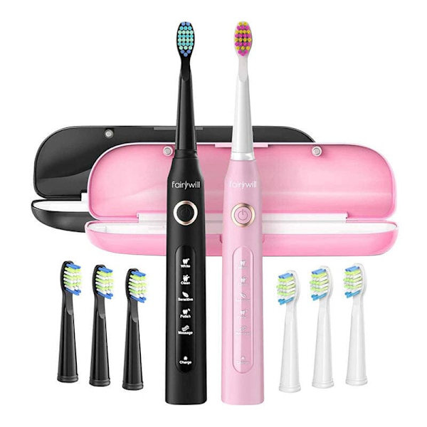 FAIRYWILL SONIC TOOTHBRUSHES 507 PINK AND BLACK