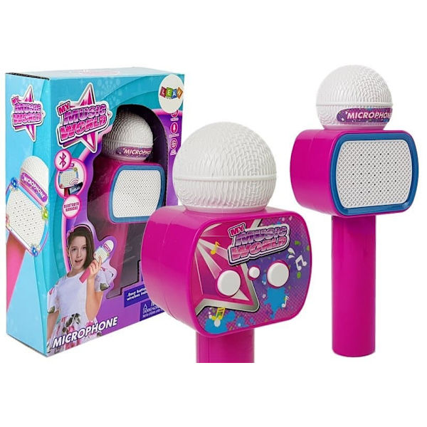 Children's Microphone Wireless Karaoke Bluetooth Speaker Pink