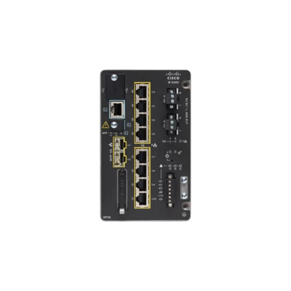 CATALYST IE3400 WITH 8 GE/POE/POE+ AND 2 GE SFP MODULAR NA musta