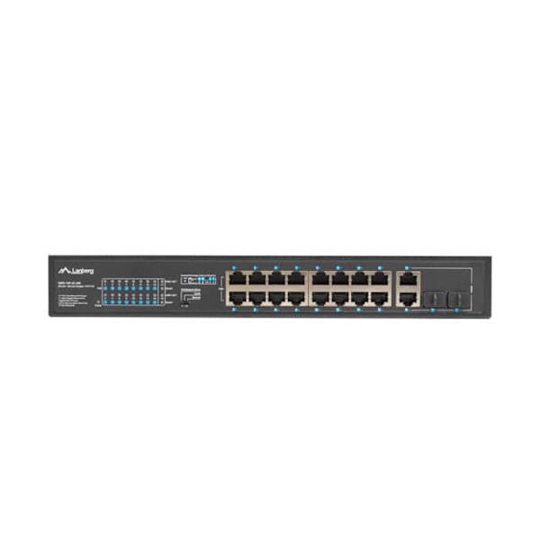 Lanberg Switch rack 19" POE+ 16x 100MB /2X COMBO  GIGABIT ETHERNET 250W
