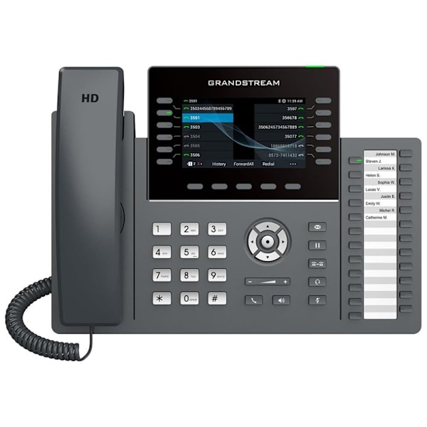 Grandstream Networks GRP2636 IP phone Black 12 lines LCD Wi-Fi