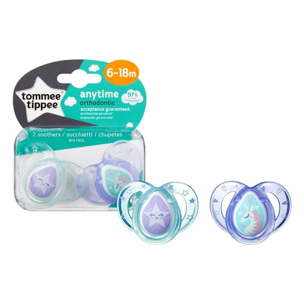 Tommee Tippee soother silicone 2pcs 6-18m Anytime 43354499