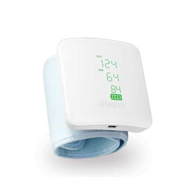 iHealth | Wrist Blood Pressure Monitor | BP7S | White | Blood pressure readings are stored on the secure, free, HIPAA compliant iHealth Cloud. Monitor