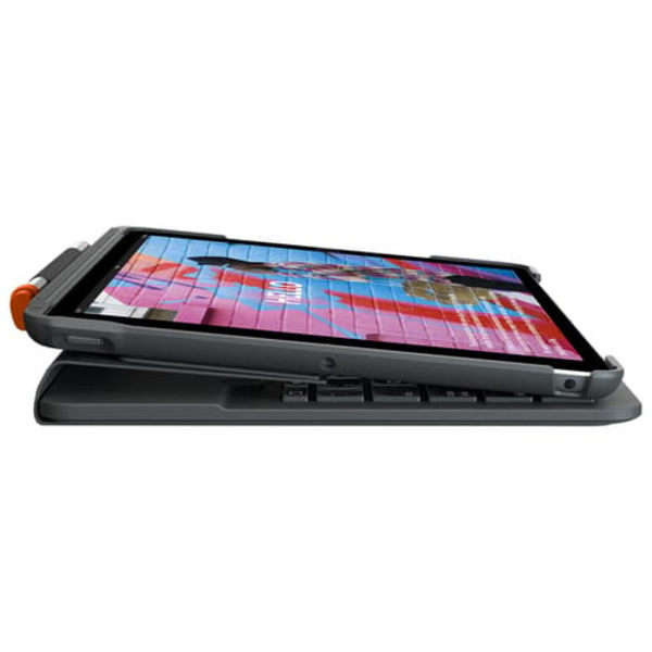 Logitech Slim Folio - keyboard and folio case - QWERTZ - German - graphite